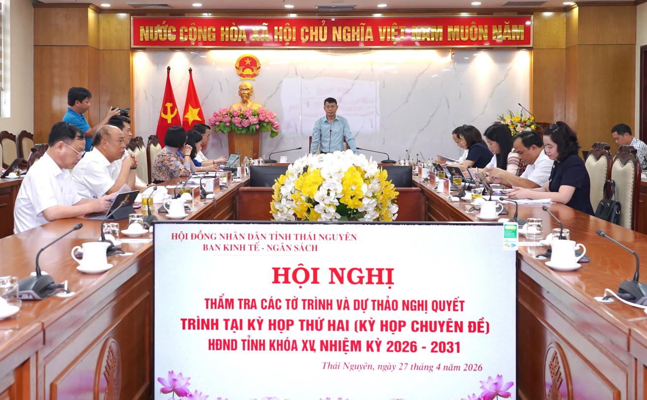 Thẩm tra các tờ trình, dự thảo nghị quyết trình  Kỳ họp chuyên đề HĐND tỉnh